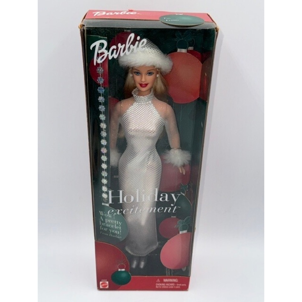 Mattel Holiday Excitement Barbie Doll 2001 Silver Gown Special Edition 29203 NIB